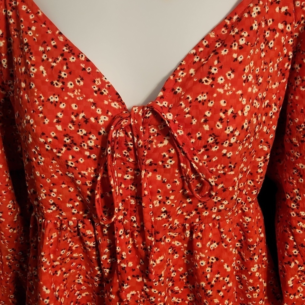 Wild Fable Spring Red Floral Mini Dress - Picture 5 of 8
